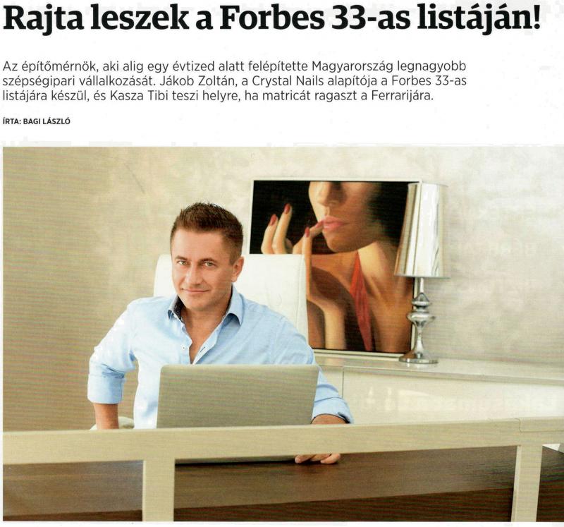 Jákob Zoltán 5 oldalas sztorija a világ legnevesebb üzleti újságjában, a Forbes-ban